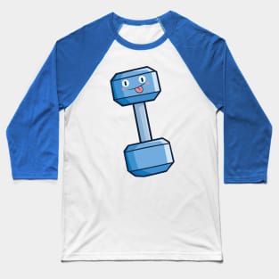 Cute dumbbell cartoon character mocking Baseball T-Shirt